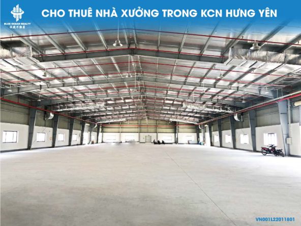 Cho thuê nhà xưởng trong KCN tỉnh Hưng Yên