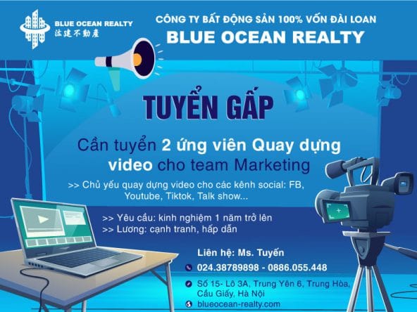 Tuyển gấp Quay và Dựng Video – số lượng 2 người