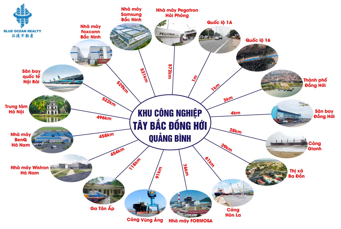 KCN Tây Bắc Đồng Hới tỉnh Quảng Bình