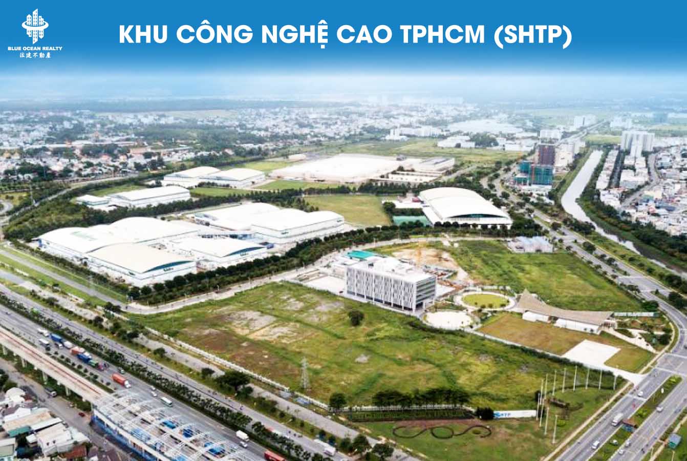 Khu công nghệ cao TPHCM (SHTP) tên tiếng anh là Saigon Hi-Tech Park