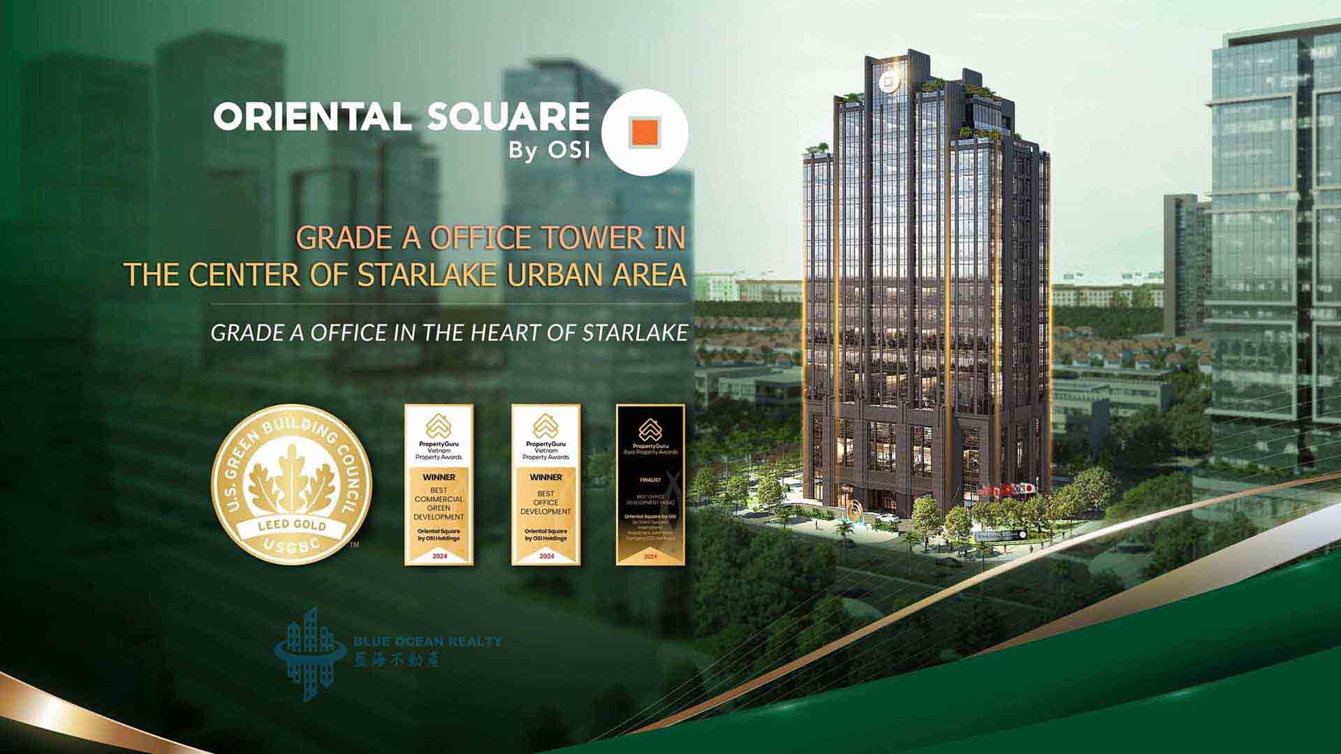 Oriental Square by OSI – Grade A Office Tower – Tay Ho Tay