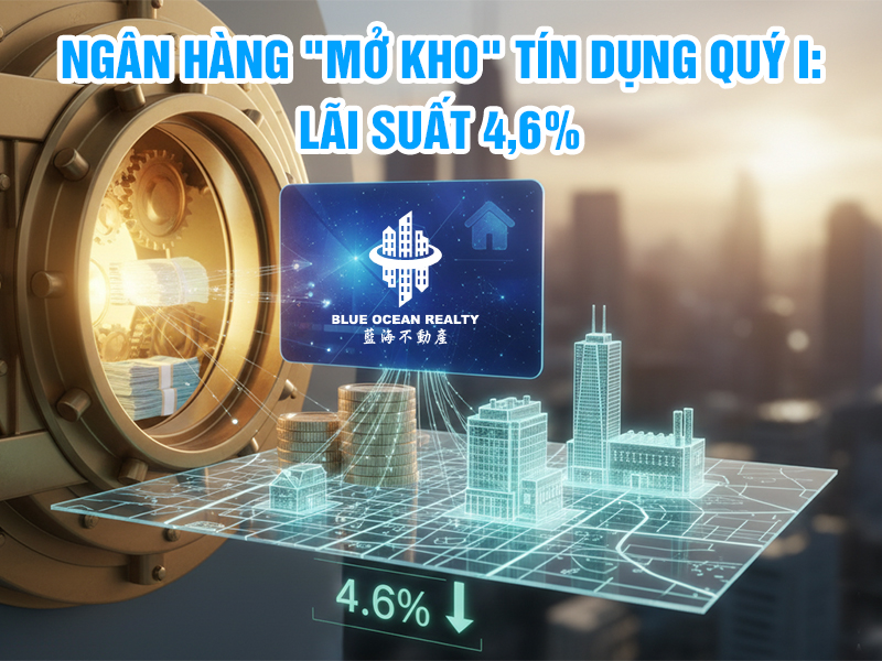 Ngân hàng "mở kho" tín dụng Quý I: Lãi suất 4,6%