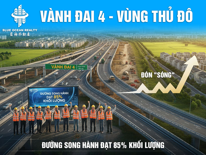 Vành đai 4 - Vùng Thủ đô: Đường song hành đạt 85% khối lượng.