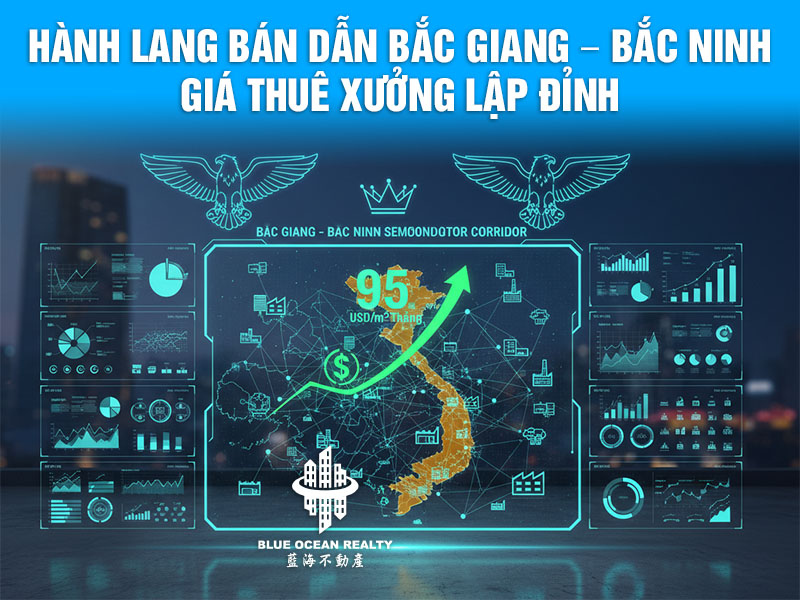 "Hành lang Bán dẫn" Bắc Giang- Bắc Ninh Giá thuê xưởng lập đỉnh