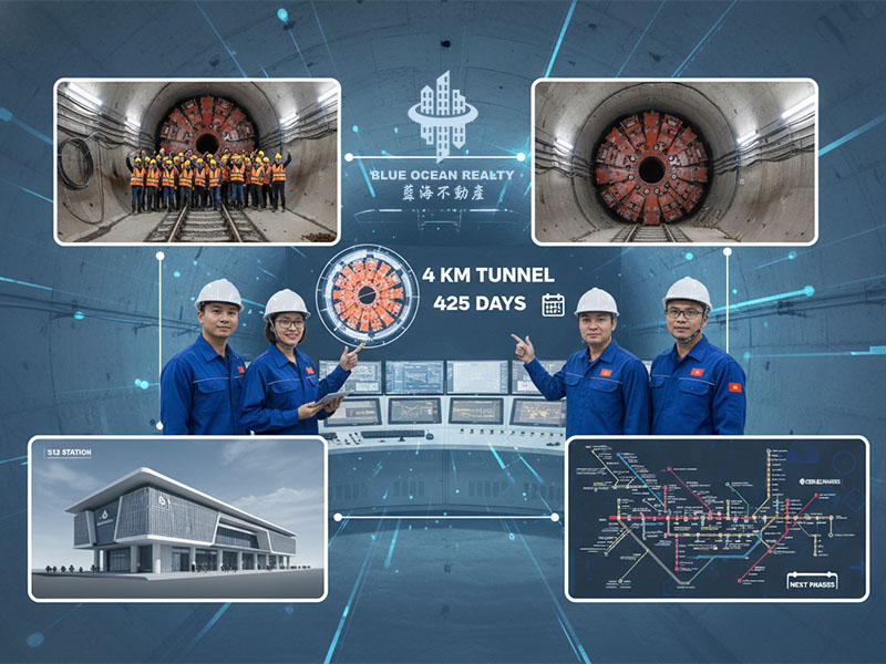 Hoàn tất khoan 4km đường hầm Metro Nhổn – Ga Hà Nội