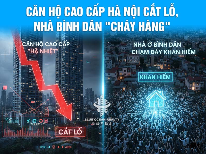 Căn hộ cao cấp Hà Nội cắt lỗ, nhà bình dân cháy hàng