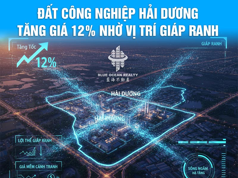 Đất công nghiệp Hải Dương tăng giá 12% nhờ vị trí giáp ranh