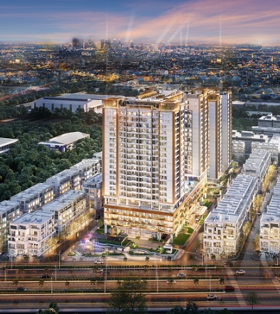 Phối cảnh dự án Atera Central Phố Nối Hưng Yên